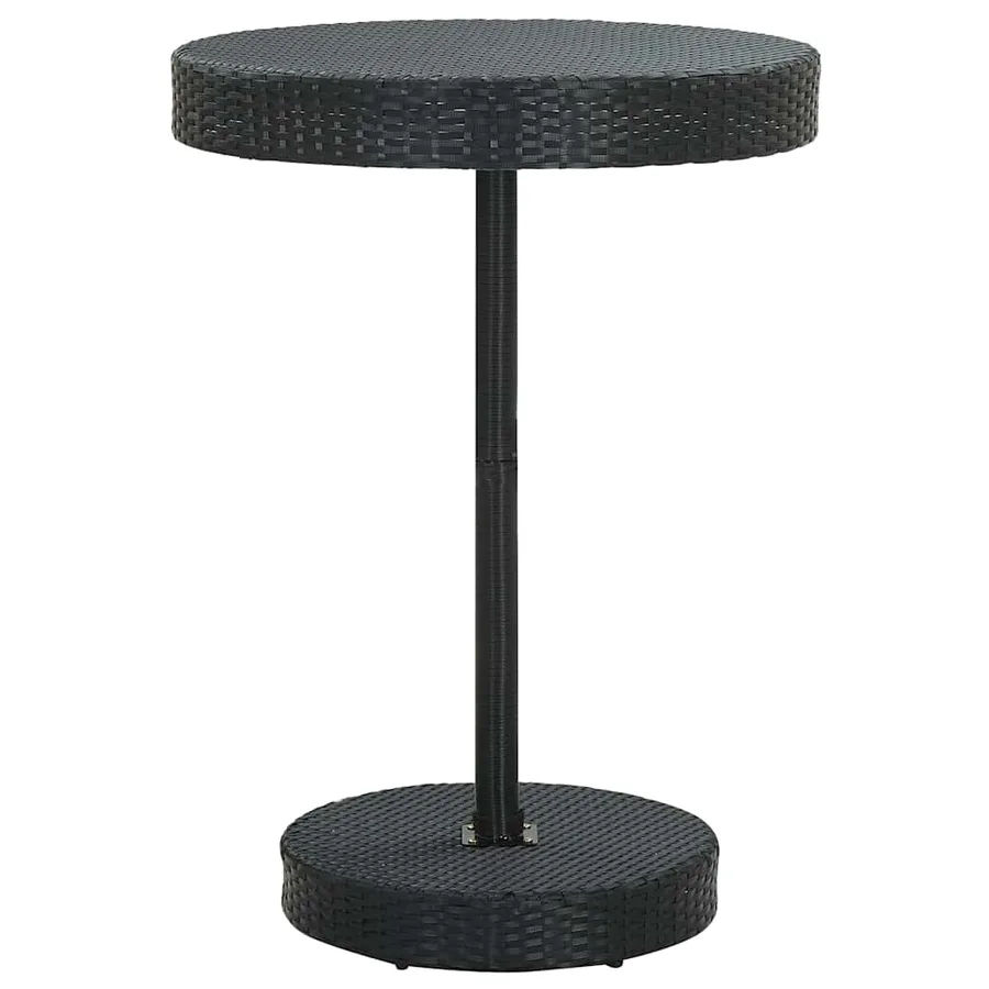 Ensemble de bar de jardin 5 pcs et coussins Résine tressée Noir - 3