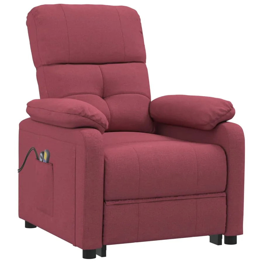 Fauteuil électrique de massage Bordeaux Tissu - 3