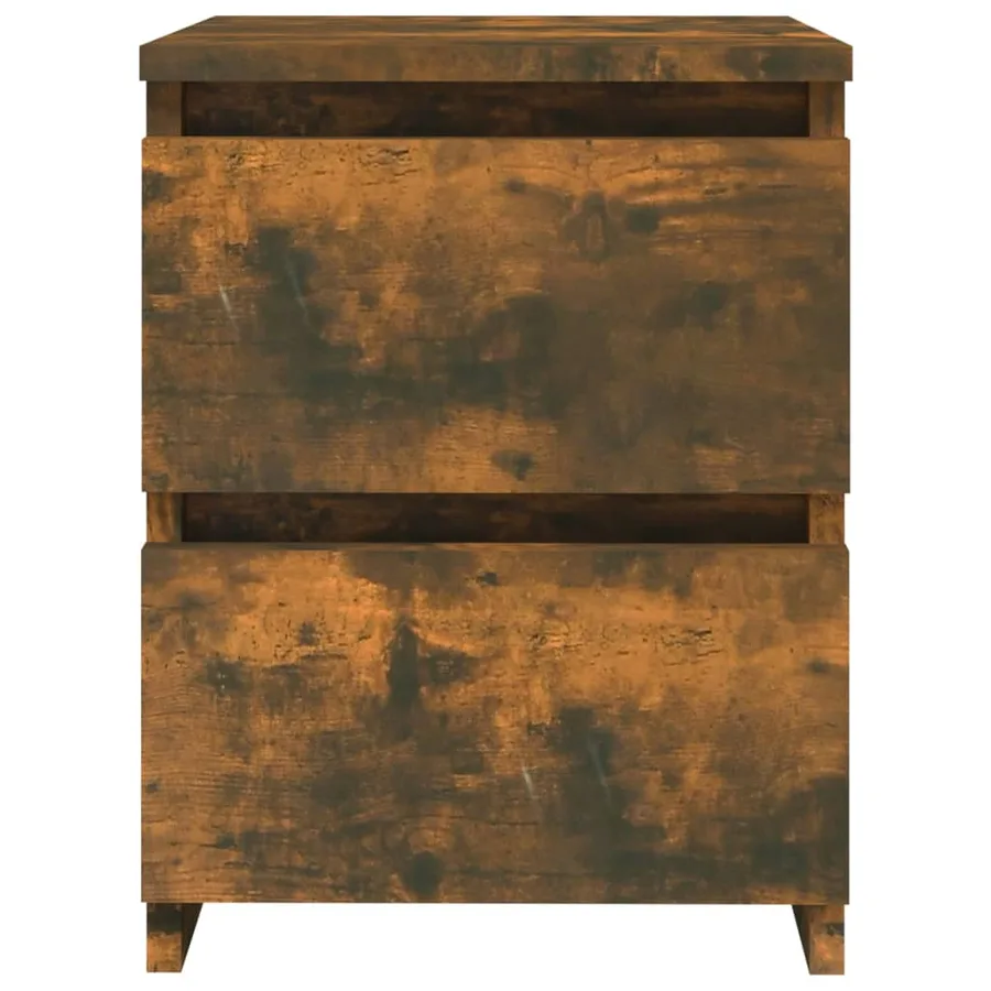 Tables de chevet 2 pcs chêne fumé 30x30x40 cm Bois d'ingénierie - 4