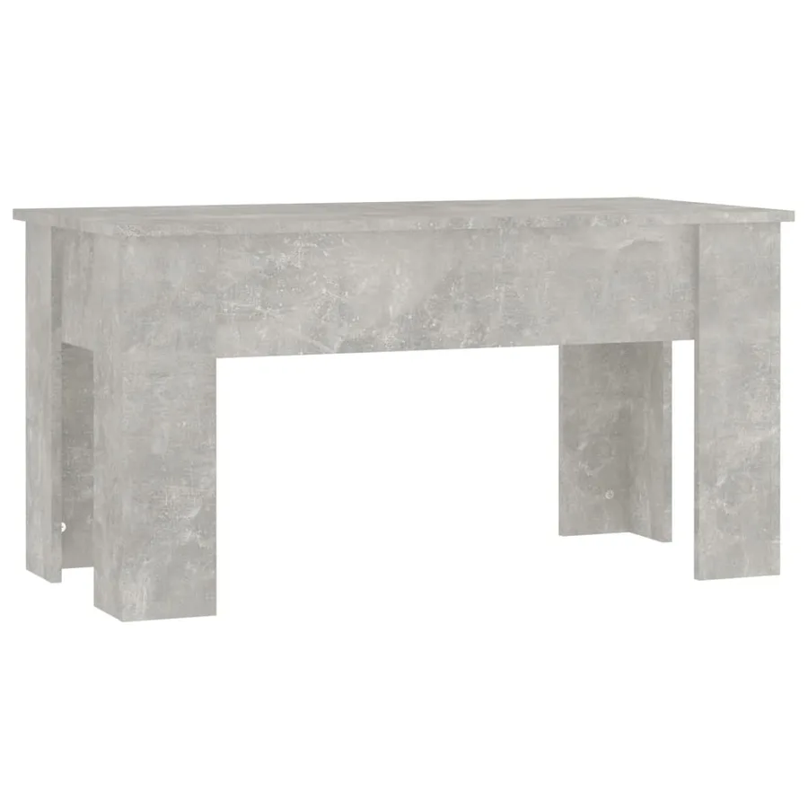 Table basse gris béton 101x49x52 cm bois d'ingénierie - 5