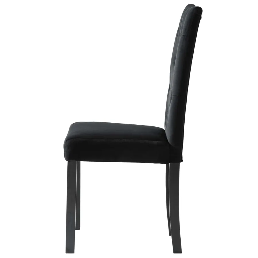 Chaises à manger lot de 2 Noir Velours - 5