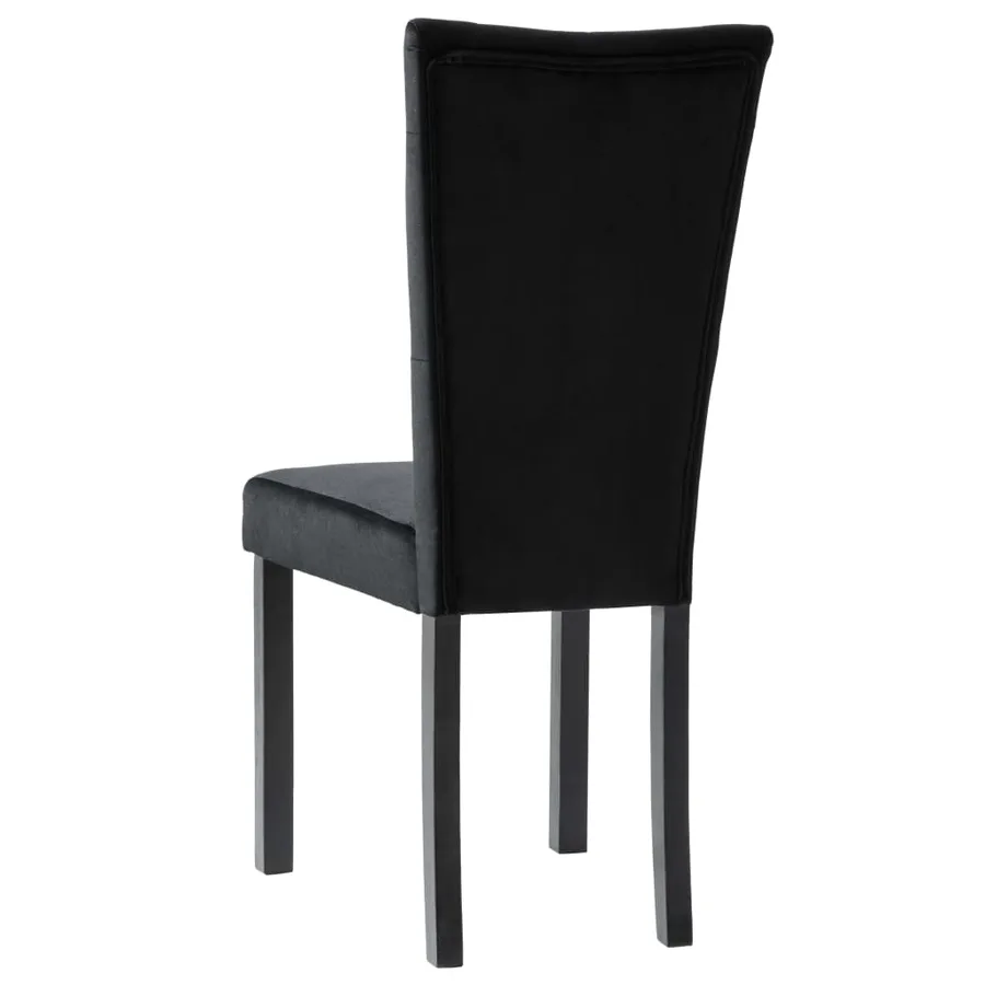 Chaises à manger lot de 2 Noir Velours - 6