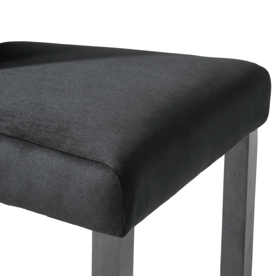 Chaises à manger lot de 2 Noir Velours - 7