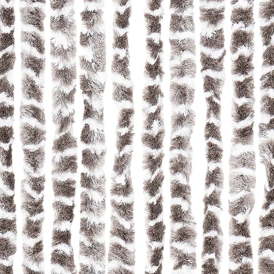 Moustiquaire Taupe et blanc 56x185 cm Chenille - 6