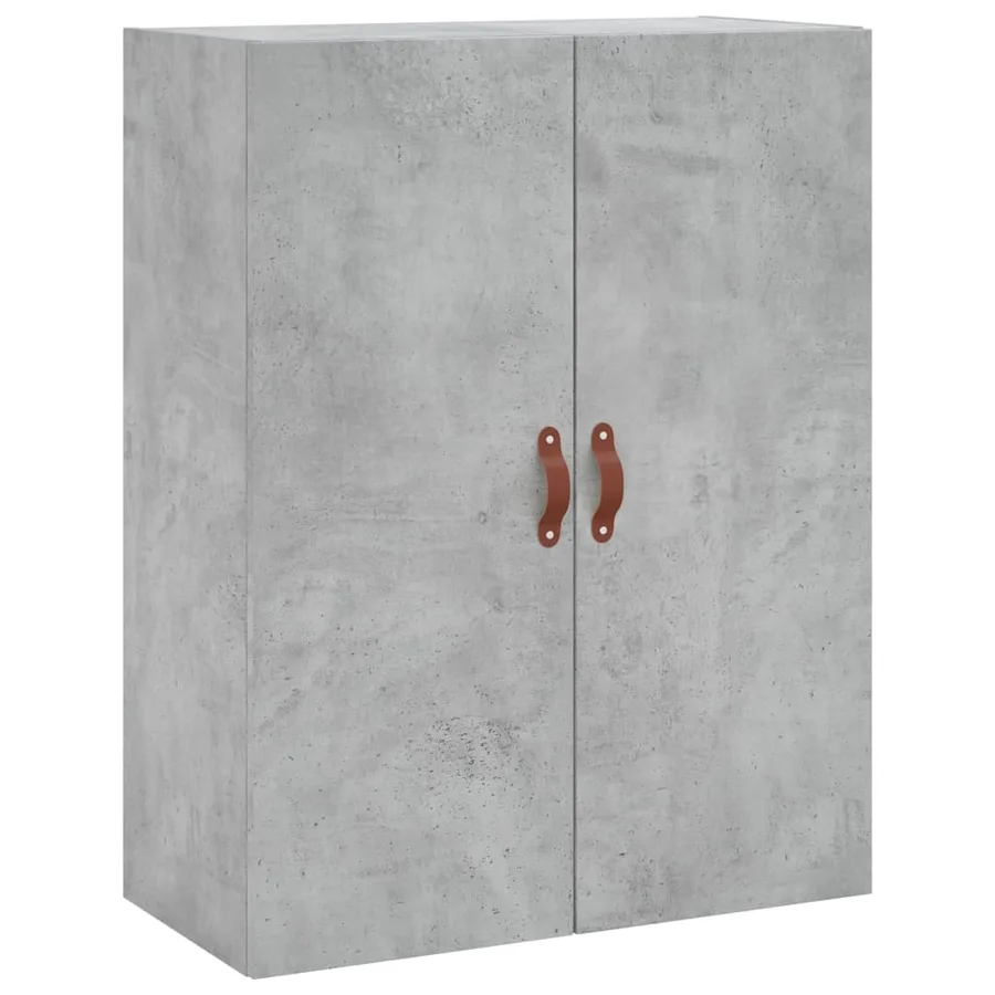 Buffet haut Gris béton 69,5x34x180 cm Bois d'ingénierie - 5