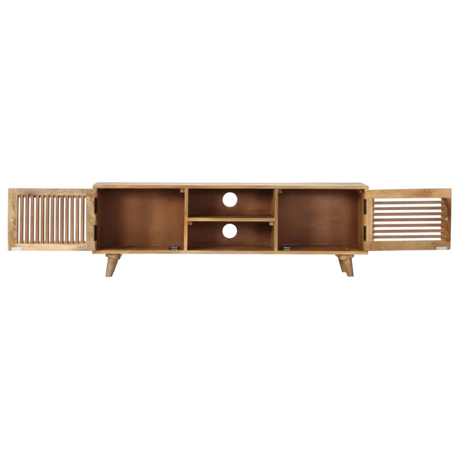 Meuble TV 120x30x40 cm Bois massif de manguier - 3