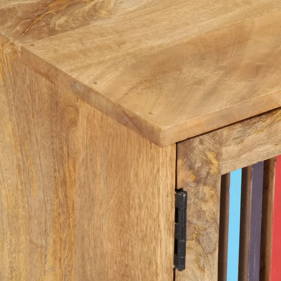 Meuble TV 120x30x40 cm Bois massif de manguier - 4