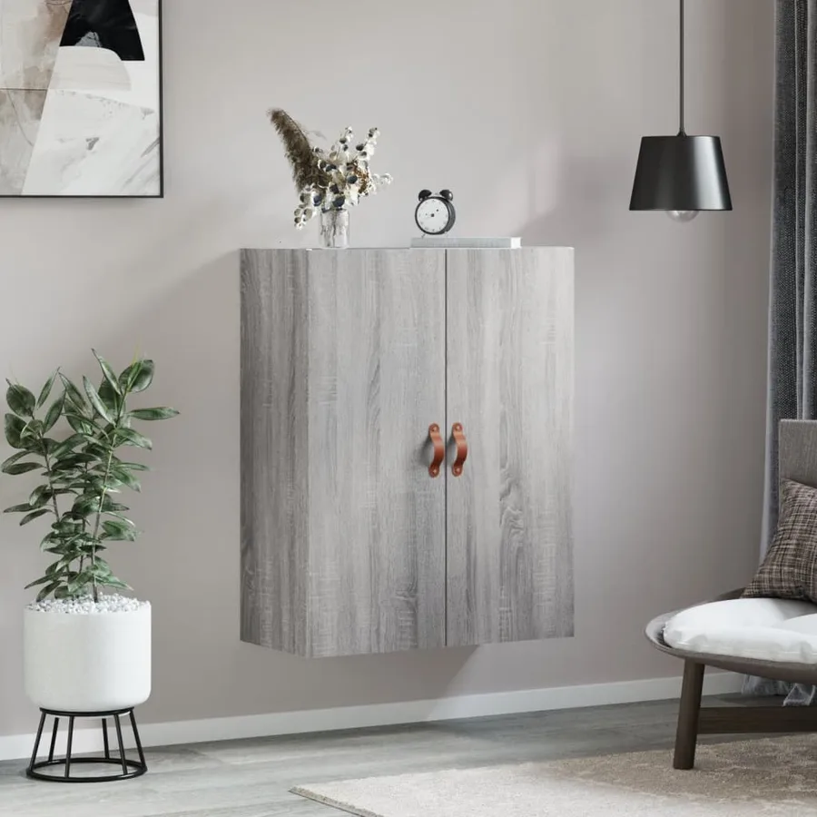 Armoire murale sonoma gris 69,5x34x90 cm - 3