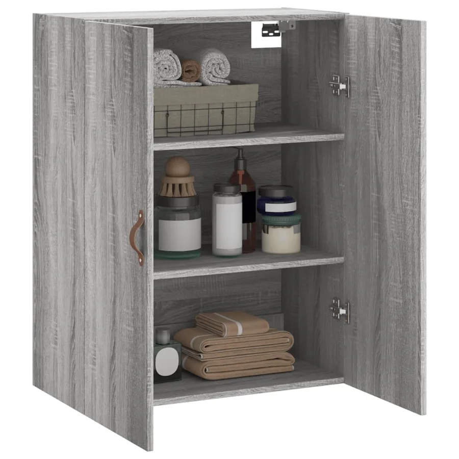 Armoire murale sonoma gris 69,5x34x90 cm - 5