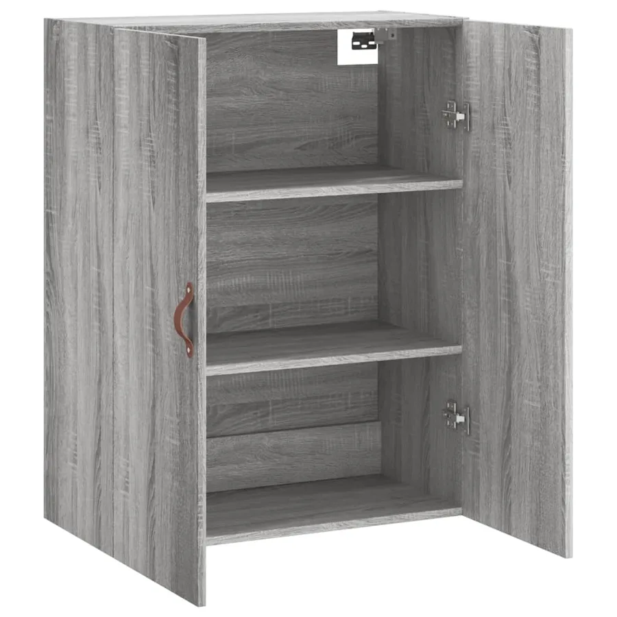 Armoire murale sonoma gris 69,5x34x90 cm - 6