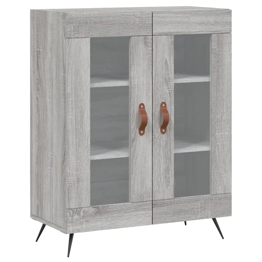 Buffet haut Sonoma gris 69,5x34x180 cm Bois d'ingénierie - 6