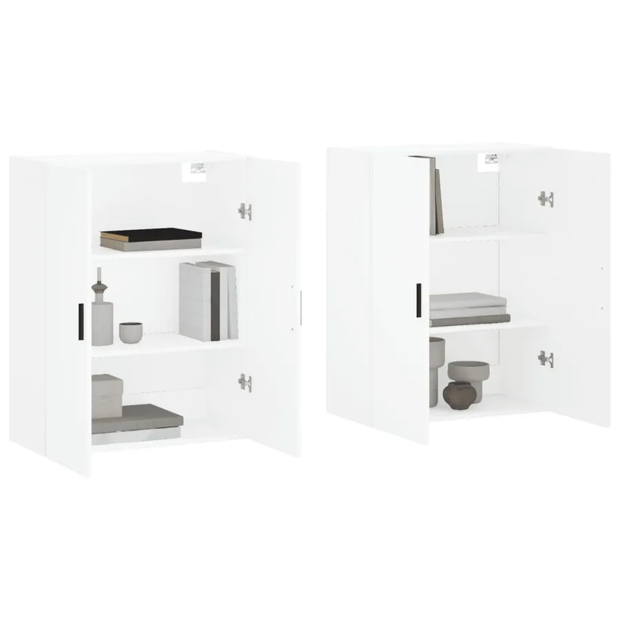 Armoires murales 2 pcs blanc 69,5x34x90 cm - 3