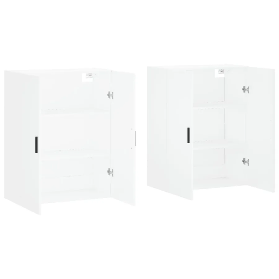 Armoires murales 2 pcs blanc 69,5x34x90 cm - 4