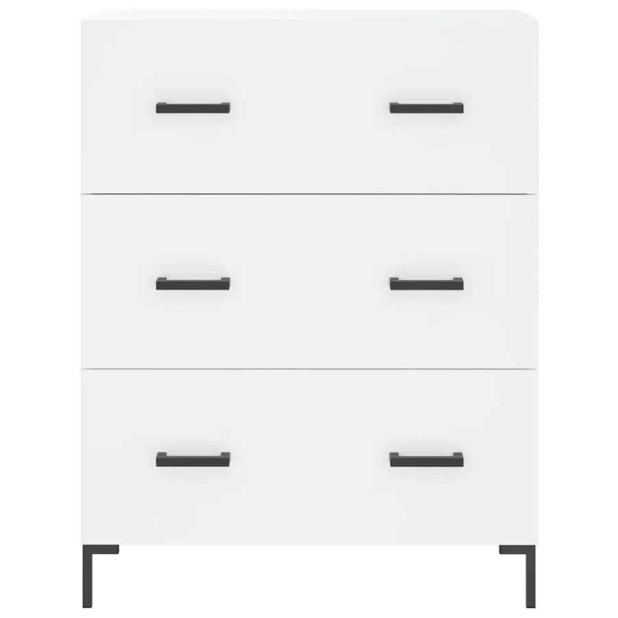 Buffet haut Blanc 69,5x34x180 cm Bois d'ingénierie - 8