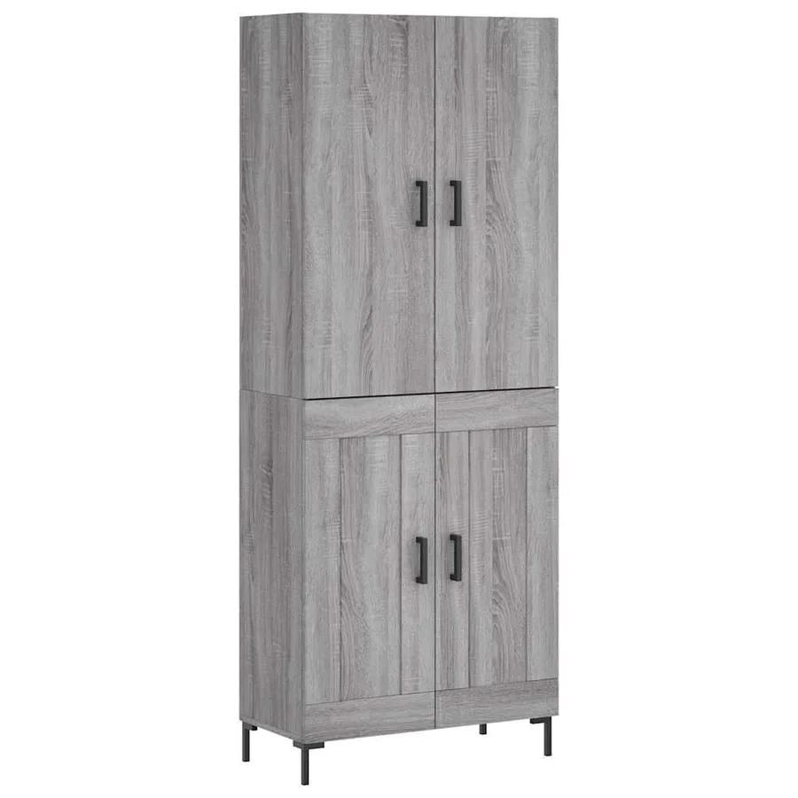Buffet haut Sonoma gris 69,5x34x180 cm Bois d'ingénierie - 2
