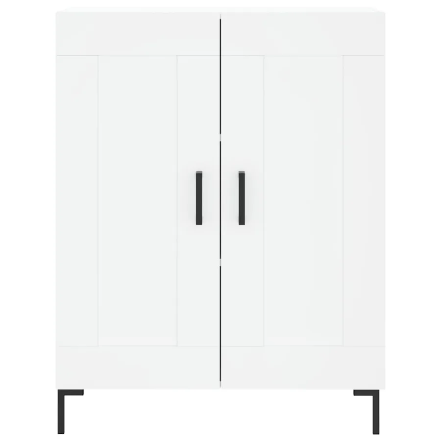 Buffet haut Blanc 69,5x34x180 cm Bois d'ingénierie - 8