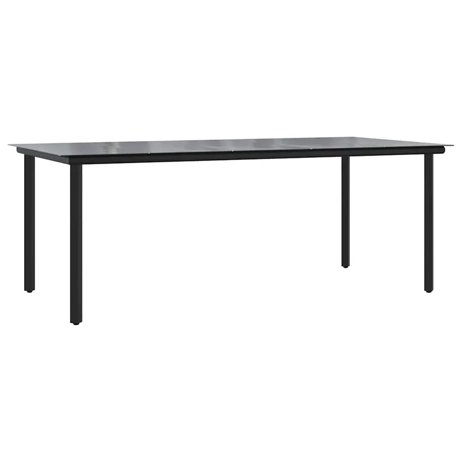 Ensemble à manger de jardin 7 pcs Noir Résine tressée - 7