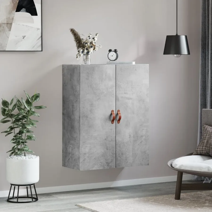 Armoire murale gris béton 69,5x34x90 cm - 3