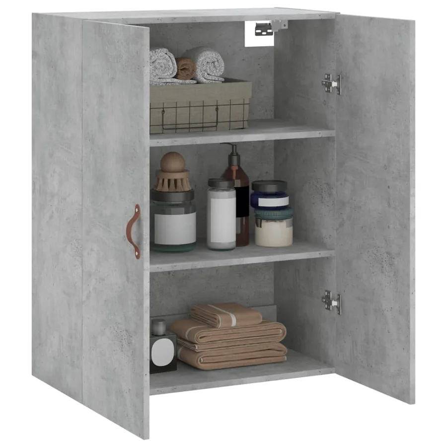 Armoire murale gris béton 69,5x34x90 cm - 5