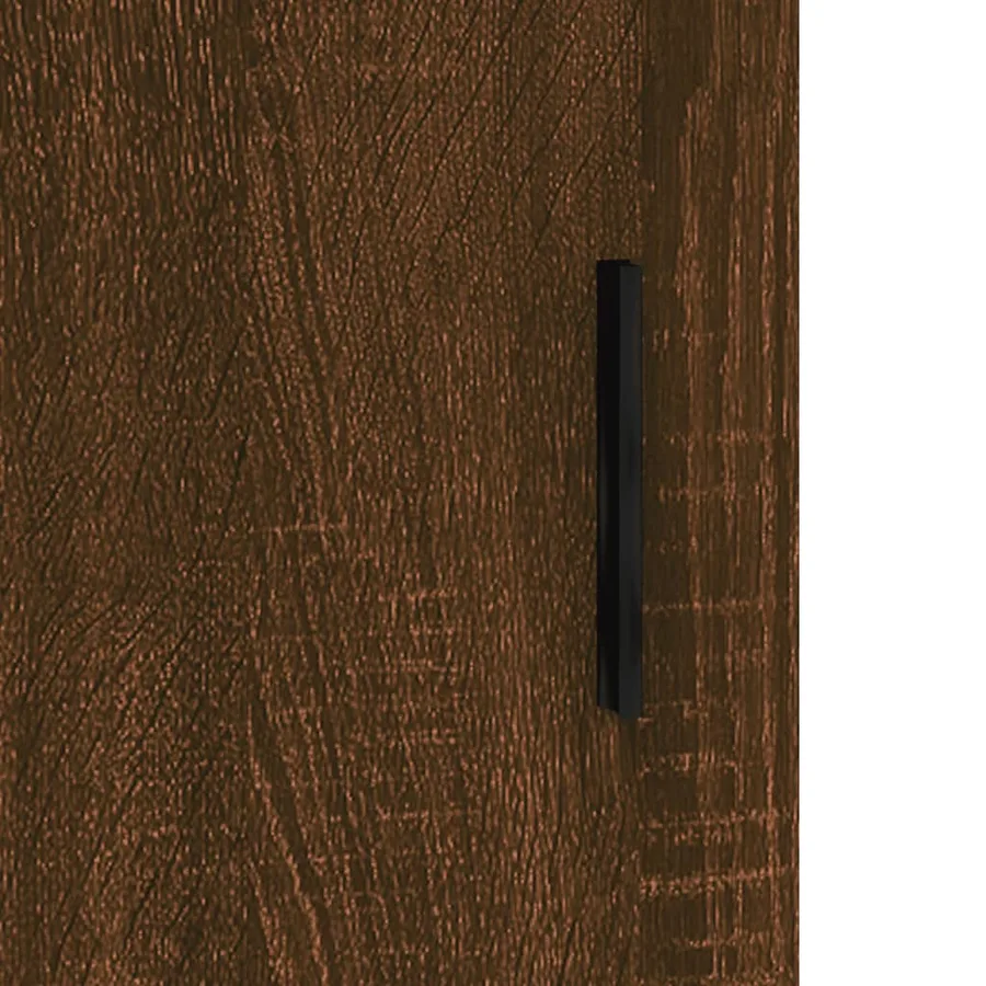 Buffet haut Chêne marron 69,5x34x180 cm Bois d'ingénierie - 11