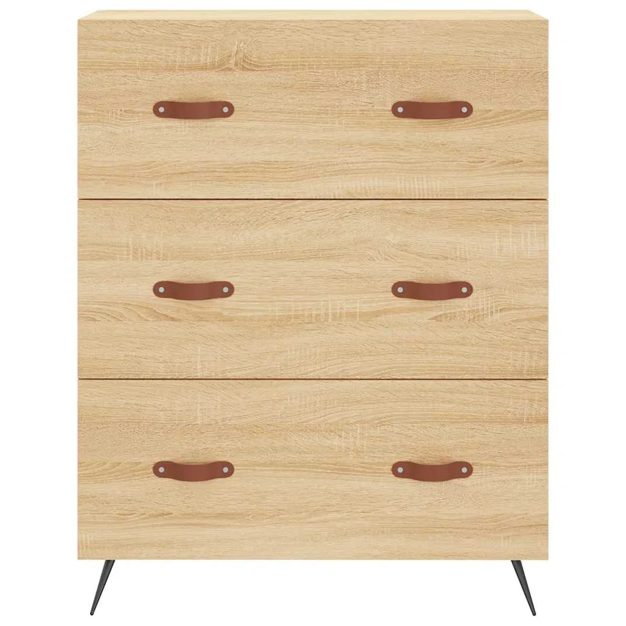 Buffet haut Chêne sonoma 69,5x34x180 cm Bois d'ingénierie - 7