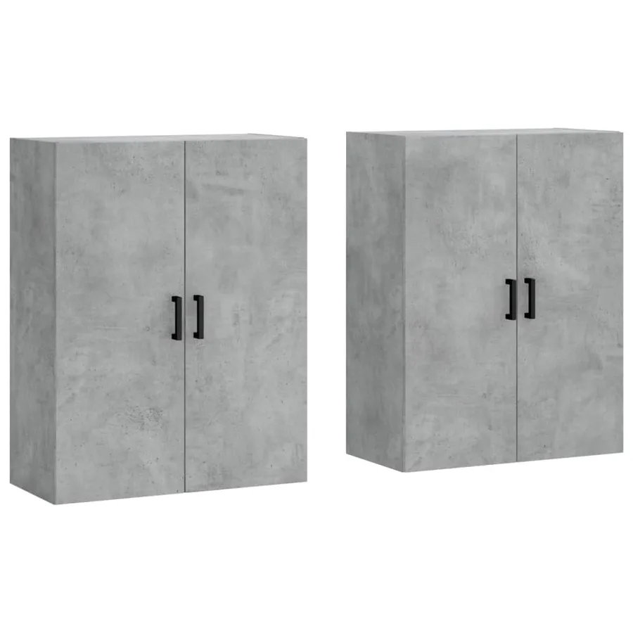 Armoires murales 2 pcs gris béton 69,5x34x90 cm - 2