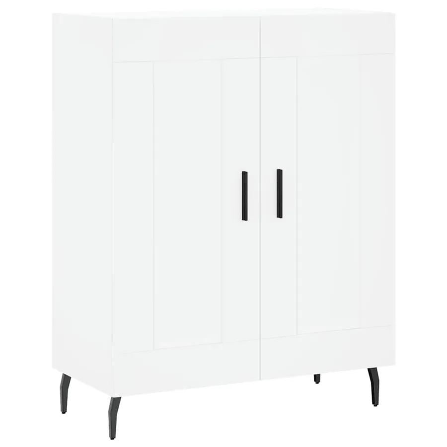 Buffet haut Blanc 69,5x34x180 cm Bois d'ingénierie - 7