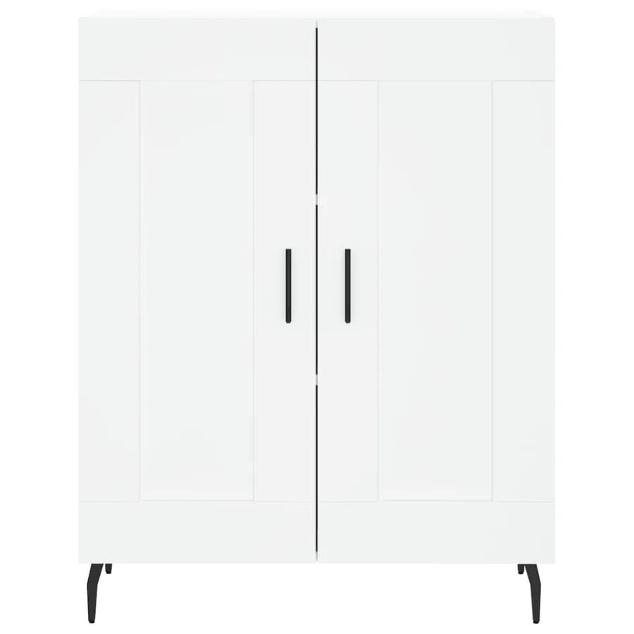 Buffet haut Blanc 69,5x34x180 cm Bois d'ingénierie - 8