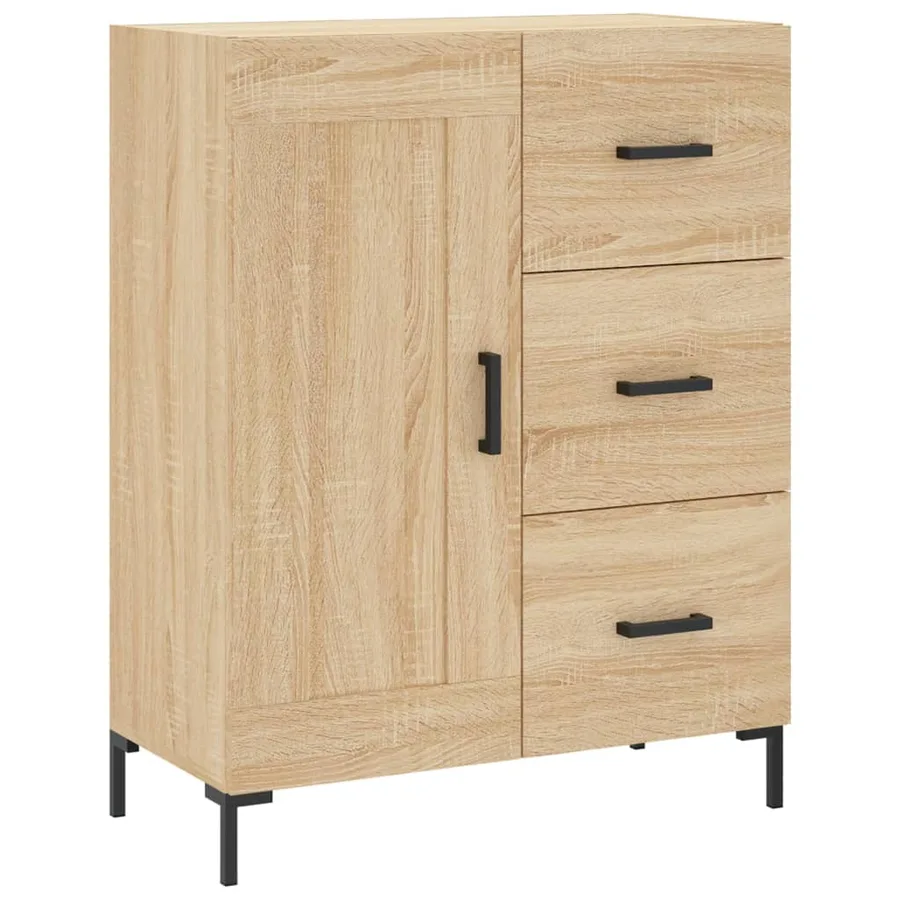 Buffet haut Chêne sonoma 69,5x34x180 cm Bois d'ingénierie - 7