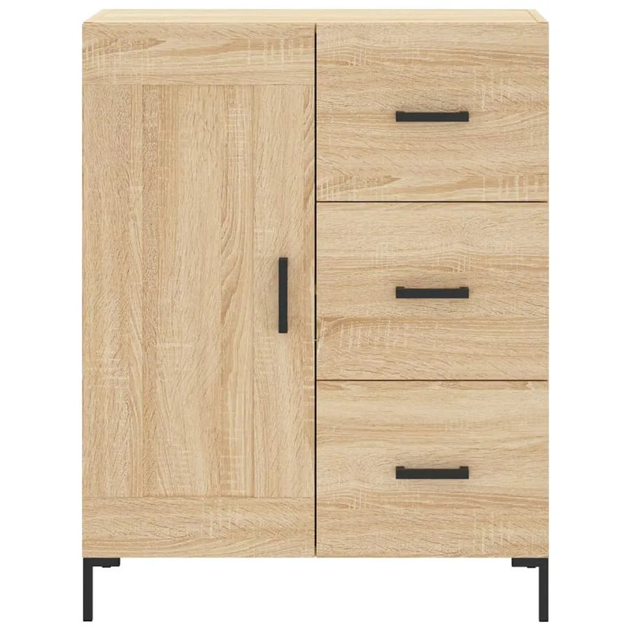 Buffet haut Chêne sonoma 69,5x34x180 cm Bois d'ingénierie - 8