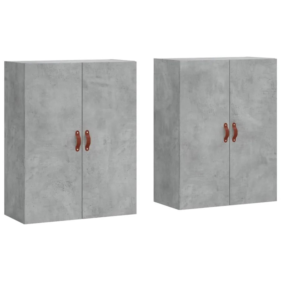 Armoires murales 2 pcs gris béton 69,5x34x90 cm - 2