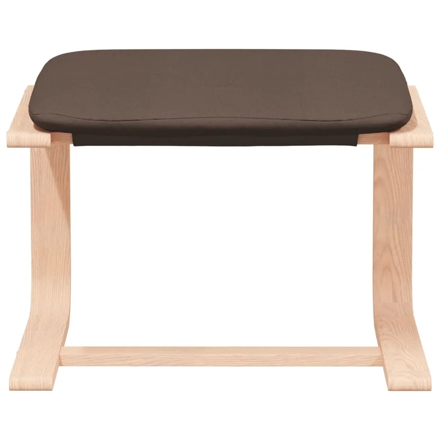 Chaise de relaxation avec repose-pied Marron foncé Tissu - 6