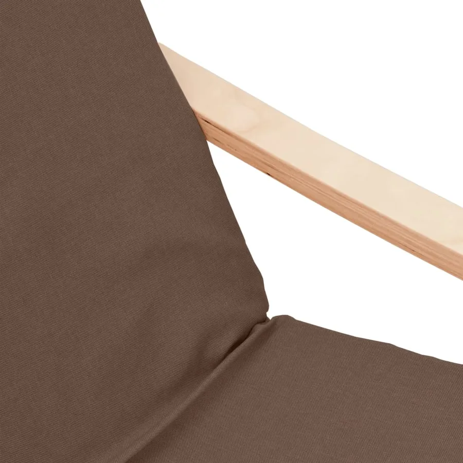 Chaise de relaxation avec repose-pied Marron foncé Tissu - 8