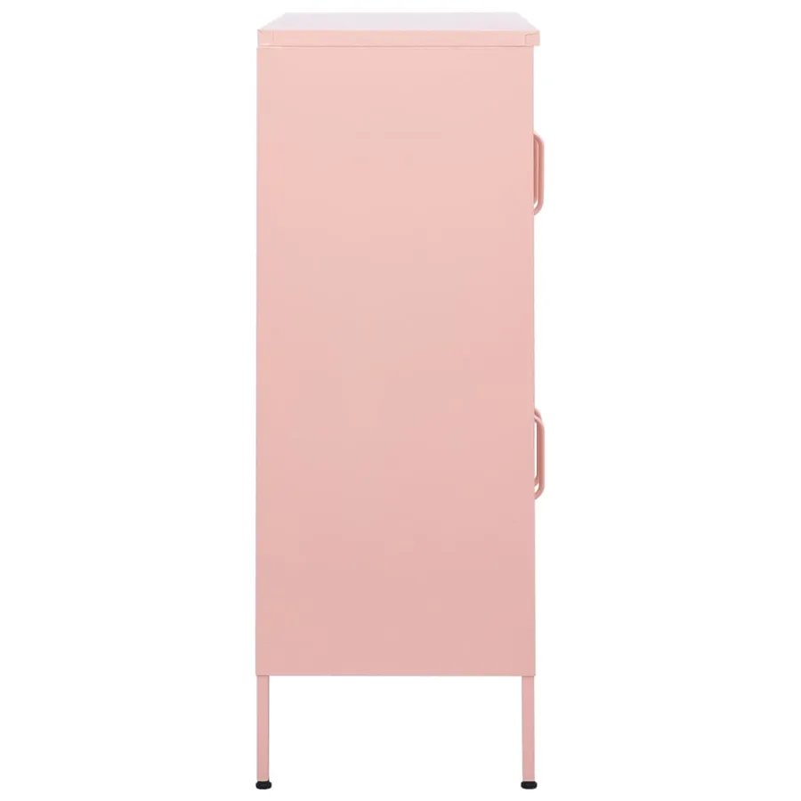 Armoire de rangement Rose 80x35x101,5 cm Acier - 4