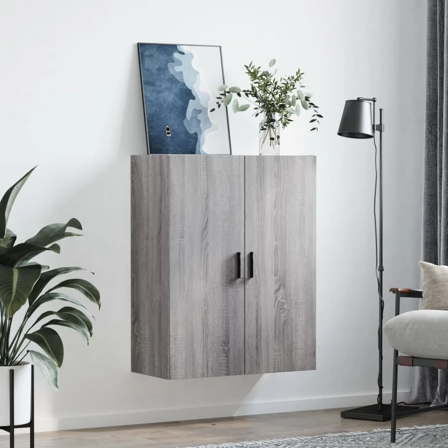 Armoire murale sonoma gris 69,5x34x90 cm - 3