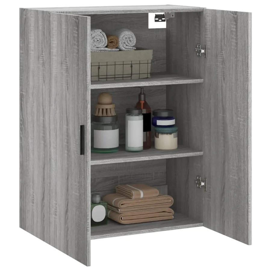 Armoire murale sonoma gris 69,5x34x90 cm - 5