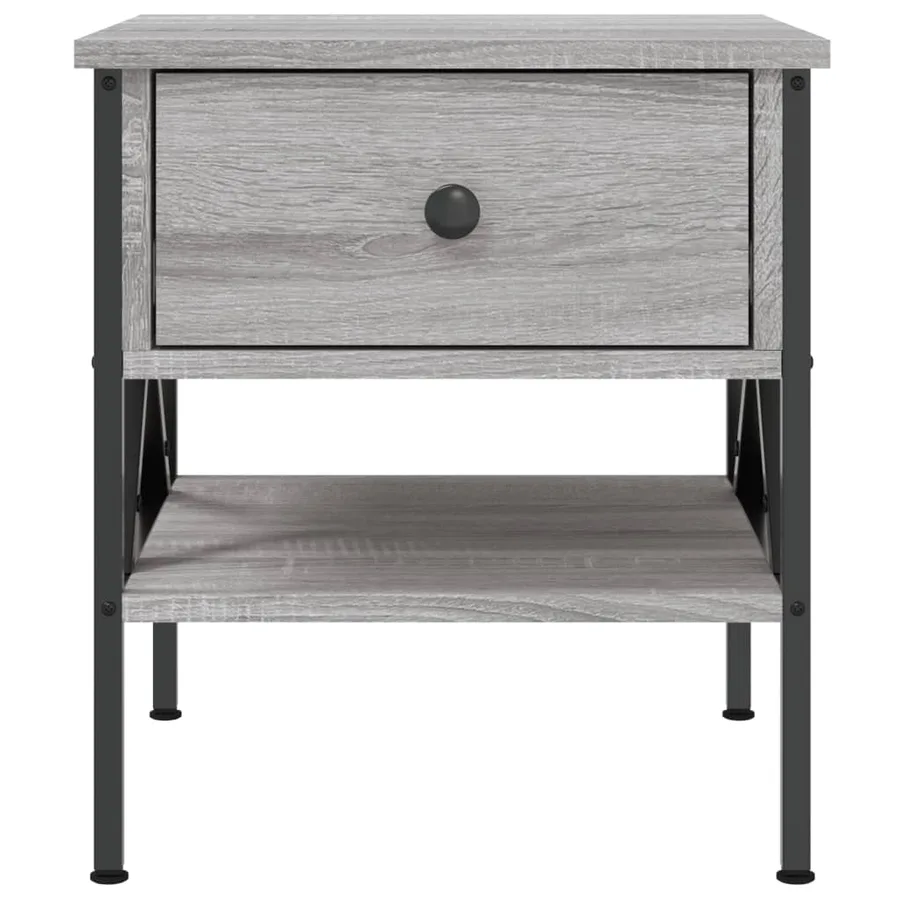 Tables de chevet 2 pcs sonoma gris 40x42x45 cm bois ingénierie - 6