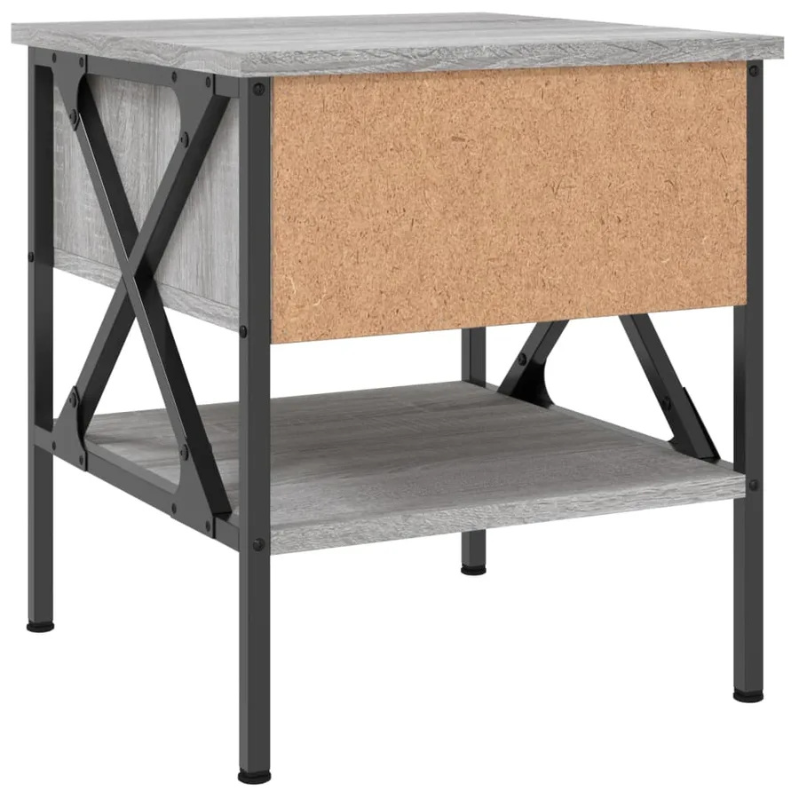 Tables de chevet 2 pcs sonoma gris 40x42x45 cm bois ingénierie - 9