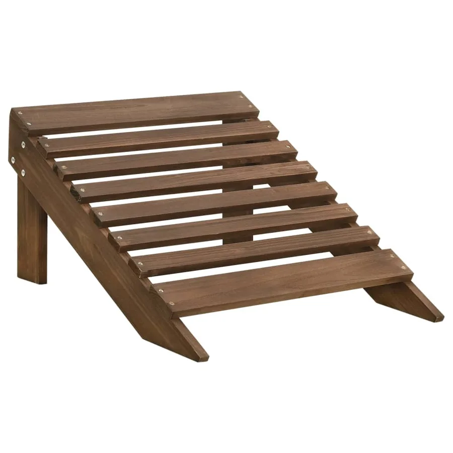 Chaise de jardin Adirondack avec pouf et table Sapin Marron - 11