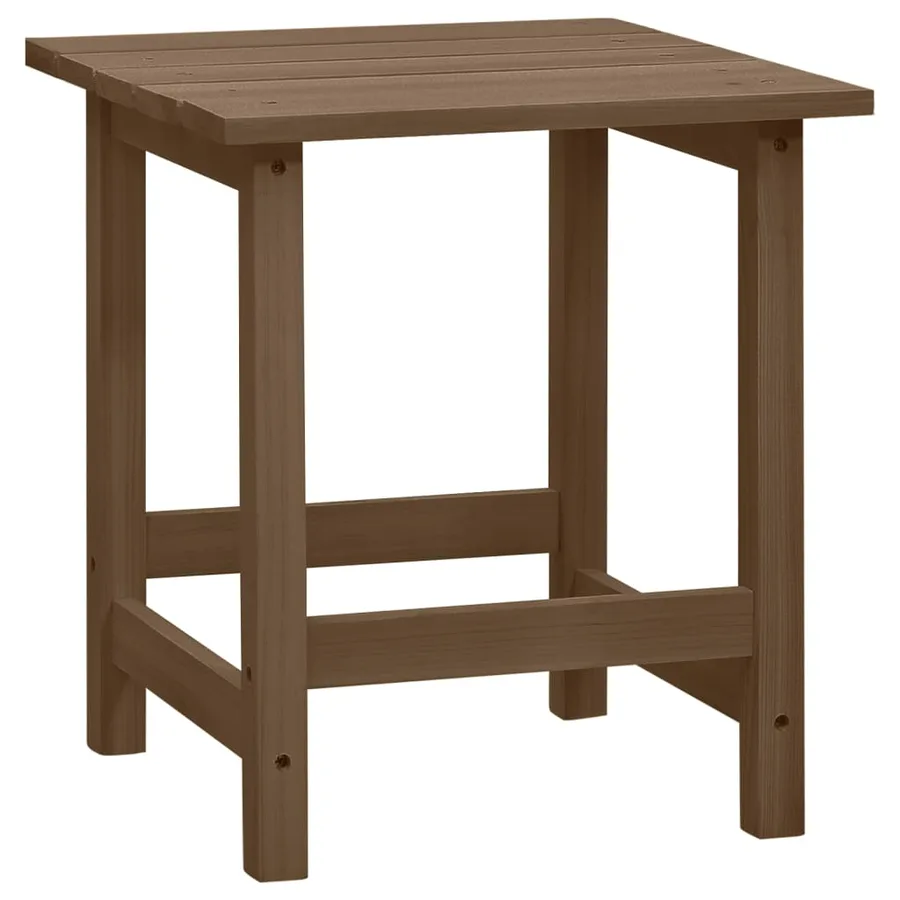 Chaise de jardin Adirondack avec pouf et table Sapin Marron - 12
