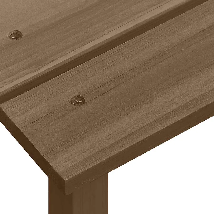 Chaise de jardin Adirondack avec pouf et table Sapin Marron - 14