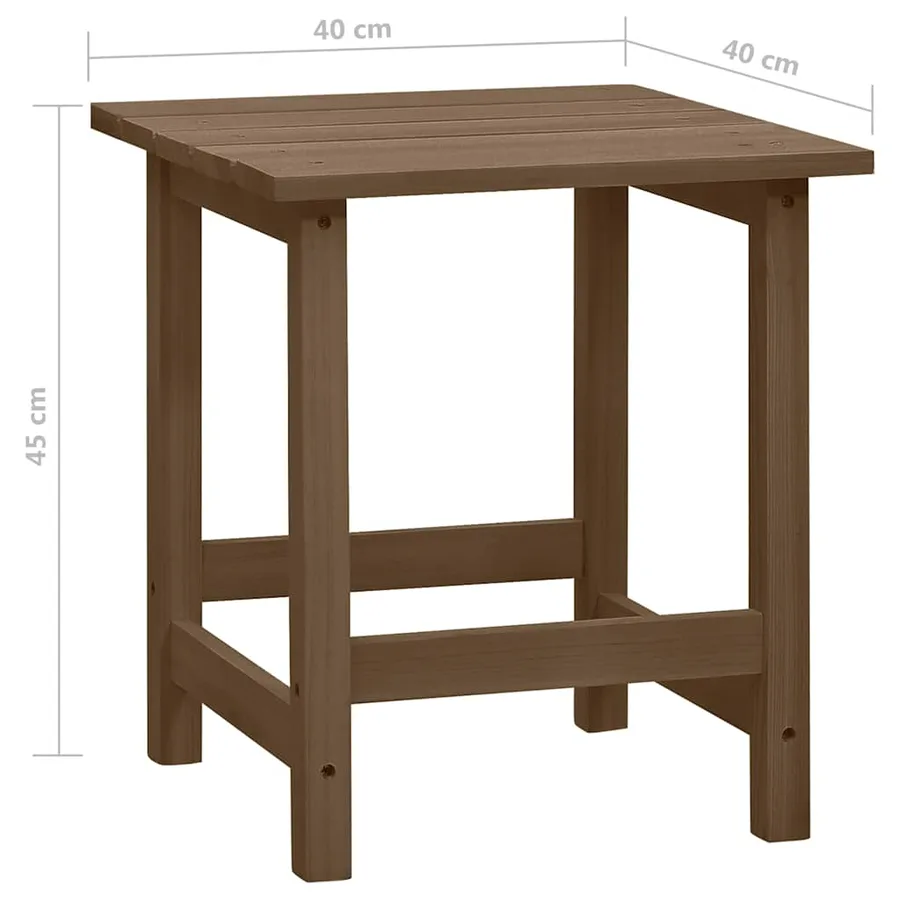 Chaise de jardin Adirondack avec pouf et table Sapin Marron - 17