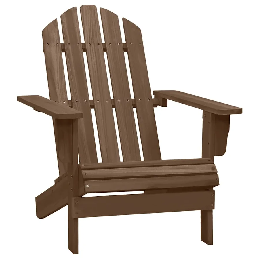 Chaise de jardin Adirondack avec pouf et table Sapin Marron - 8