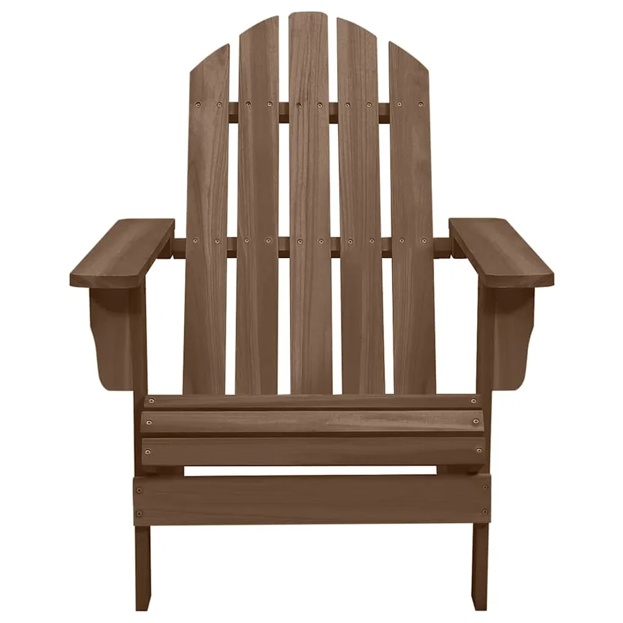 Chaise de jardin Adirondack avec pouf et table Sapin Marron - 9