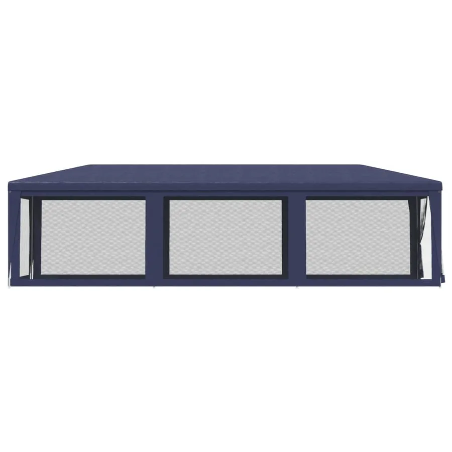 Tente de fête avec 8 parois latérales en maille Bleu 3x9 m PEHD - 4