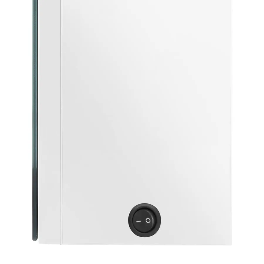 Armoire de salle de bain à miroir LED Blanc brillant 50x13x70cm - 6