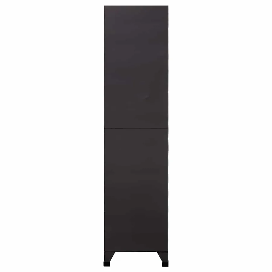 Armoire à casiers Anthracite et rouge 90x45x180 cm Acier - 3