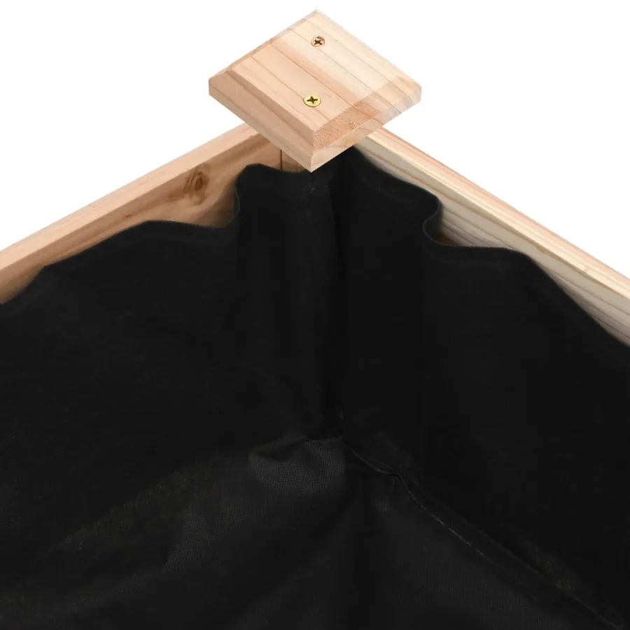 Lit surélevé de jardin doublure 240x120x25 cm bois massif sapin - 6