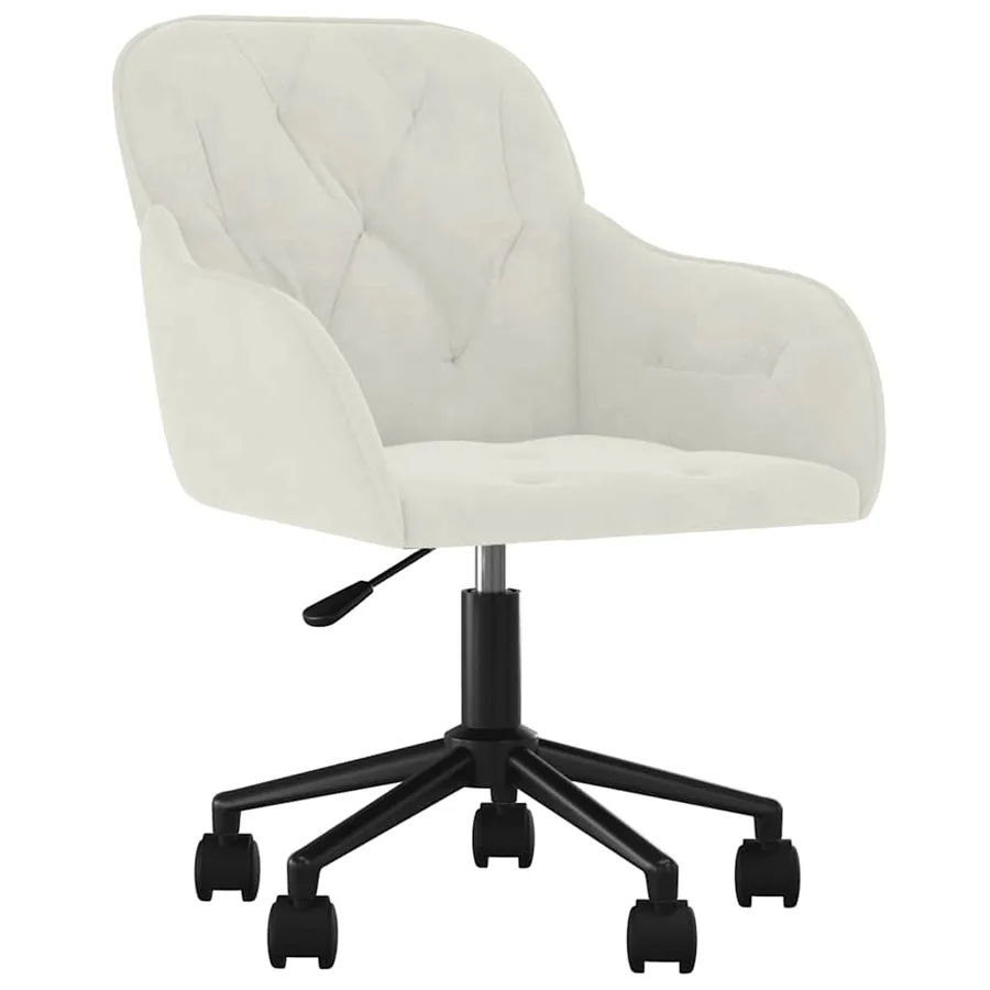 Chaises pivotantes à manger lot de 2 Crème Velours - 3