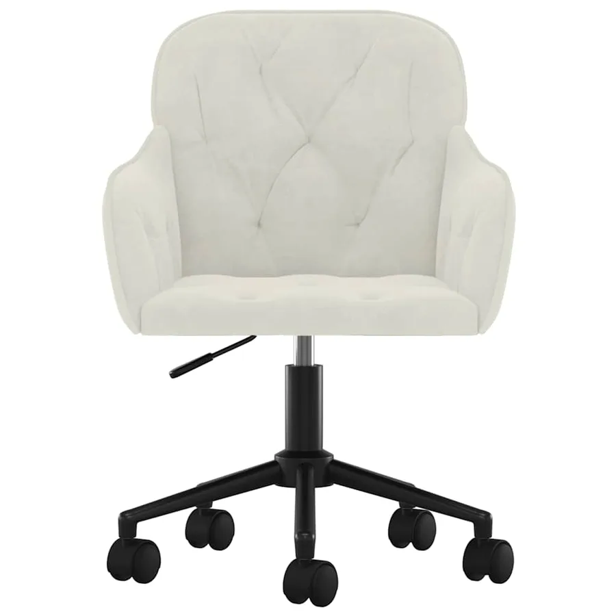 Chaises pivotantes à manger lot de 2 Crème Velours - 4